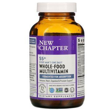 Мультивитаминный комплекс для мужчин 55+, Every Man's One Daily 55+ Multivitamin, New Chapter, 1 в день, 72 вегетарианские таблетки NCR-90128 фото
