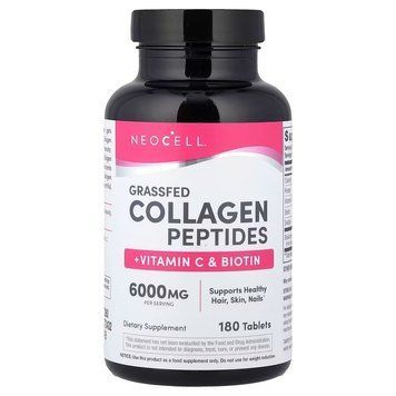 Пептиды коллагена + витамин С и биотин, Collagen + Vitamin C & Biotin, NeoCell, супер, 180 таблеток NEL-13260 фото