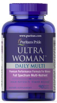 Мультивитамины для женщин ультра, Woman&trade; Daily Multi Timed, Puritan's Pride, 90 каплет PTP-16250 фото