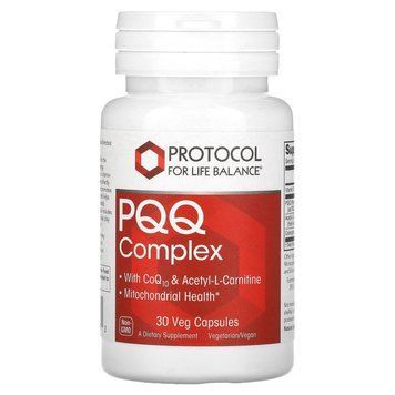 Пирролохинолинхинон, комплекс, PQQ Complex, Protocol for Life Balance, поддержка митохондрий, 30 веганских капсул PRT-13168 фото