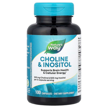 Холін і Інозитол, Choline \ Inositol, Nature's Way, 100 капсул NWY-40462 фото