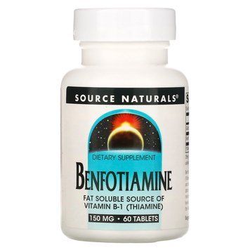 Бенфотиамин, Benfotiamine, Source Naturals, 150 мг, 60 таблеток SNS-01906 фото