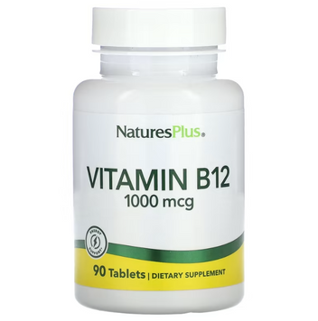 Витамин В-12, Vitamin B-12, Nature's Plus, 1000 мкг, 90 таблеток NAP-01720 фото