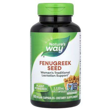 Пажитник, Fenugreek Seed, Nature's Way, семена, 1130 мг, 180 веганских капсул (565 мг на капсулу) NWY-14610 фото