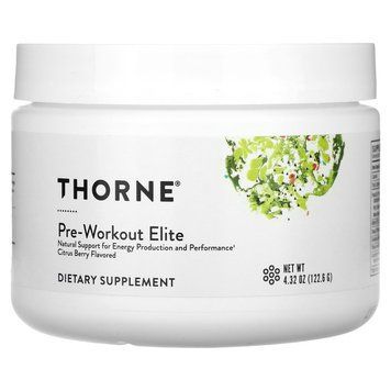 Передтренувальний комплекс, Pre-Workout Elite, Thorne, цитрус та ягоди, 122,6 г THR-01436 фото