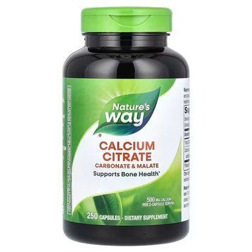 Цитрат кальция, Calcium Citrate, Nature's Way, 500 мг, 250 капсул (250 мг на капсулу) NWY-41011 фото