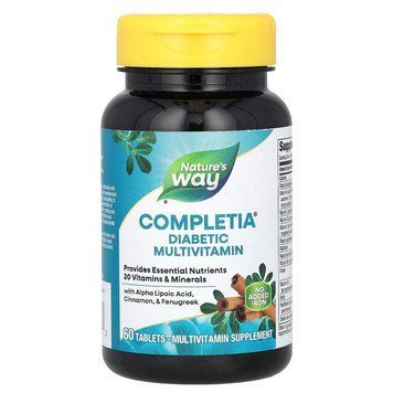 Мультивитамины без железа для диабетиков, Diabetic Complete Multi-Vitamin, Nature's Way, 60 таблеток NWY-14923 фото