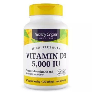 Вітамін D3 в олії МСТ, Vitamin D3 in MCT Oil, Healthy Origins, 5000 МО, 120 гелевих капсул HOG-15393 фото