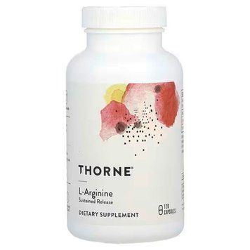 L-аргинин, L-Arginine, Thorne, 120 капсул (500 мг на капсулу) THR-52502 фото