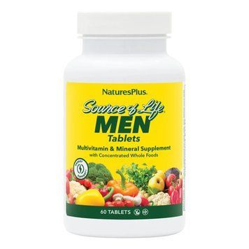 Мультивітаміни для чоловіків, Multi-Vitamin and Mineral, Nature's Supplement, Source of Life Men, без заліза, 60 таблеток NAP-03093 фото