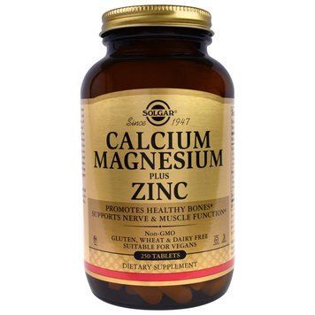 Кальций магний цинк (Calcium Magnesium Zinc), Solgar, 250 таблеток SOL-00521 фото