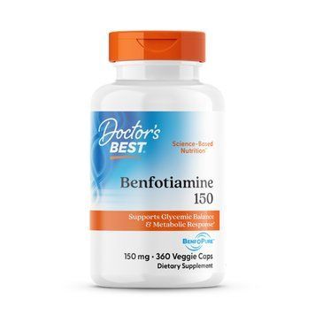Бенфотиамин, Benfotiamine with BenfoPure, Doctor's Best, с BenfoPure, 150 мг, 360 веганских капсул DRB-00269 фото