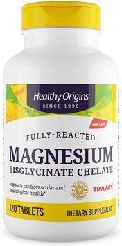 Магній бісгліцинат хелат, Magnesium Bisglycinate Chelate, Healthy Origins, 200 мг, 120 таблеток HOG-39542 фото