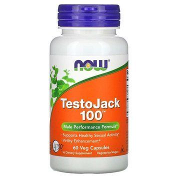 Репродуктивное здоровье мужчин, TestoJack 100, Now Foods, 60 вегетарианских капсул NOW-02168 фото