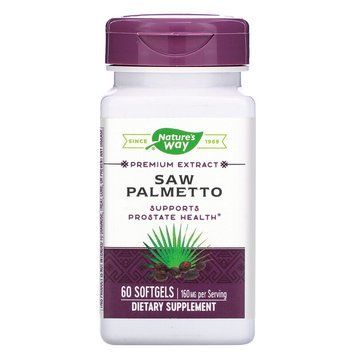 Со Пальметто, Saw Palmetto, Nature's Way, 160 мг, 60 гелевых капсул NWY-62800 фото