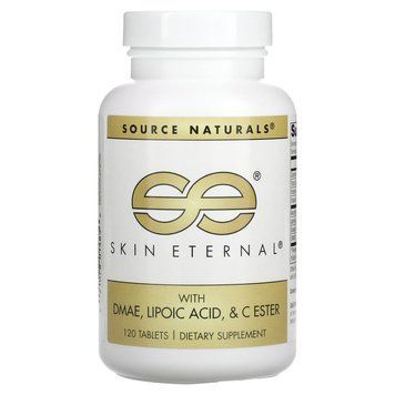 Здоровье кожи с DMAE + Альфа-липоевой кислотой, Skin Eternal, Source Naturals, 120 таблеток SNS-01483 фото