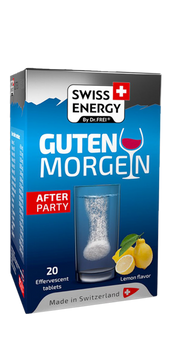 Антипохмельный комплекс, GUTEN MORGEN No Hangover, Swiss Energy, вкус лимона, 20 шипучих таблеток SWE-31322 фото