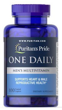 Мультивитамины для мужчин, Men's Multivitamin, Puritan's Pride, 1 в день, 100 каплет PTP-13046 фото
