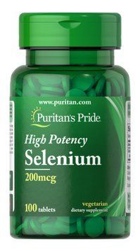 Селен, Selenium, Puritan's Pride, 200 мкг, 100 таблеток PTP-13201 фото