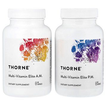 Мультивитамины элит до полудня и после полудня, Multi-Vitamin Elite Details, Thorne, 2 бутылки по 90 капсул THR-00708 фото