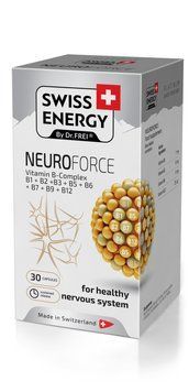 Витамины группы В, NEUROFORCE Vitamin B-Complex, Swiss Energy, поддержка нервной системы, 30 капсул SWE-32423 фото