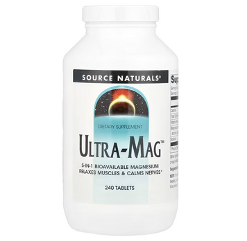 Магній (ультра), Ultra-Mag, Source Naturals, 240 таблеток SNS-00033 фото