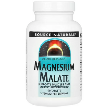 Магній малат, Magnesium Malate, Source Naturals, 3750 мг, 90 таблеток (1250 мг в 1 таблетці) SNS-00261 фото