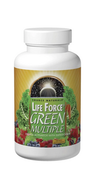 Мультивитамины, Life Force Green Multiple, Source Naturals, активатор энергии с суперпродуктами, 45 таблеток SNS-02351 фото