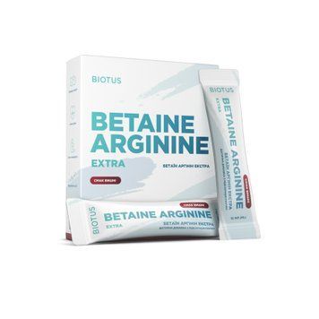 Бетаин Аргинин Экстра, Betaine Arginine Extra, Biotus, вкус вишни, 10 саше (по 10 мл каждый) BIO-533167 фото